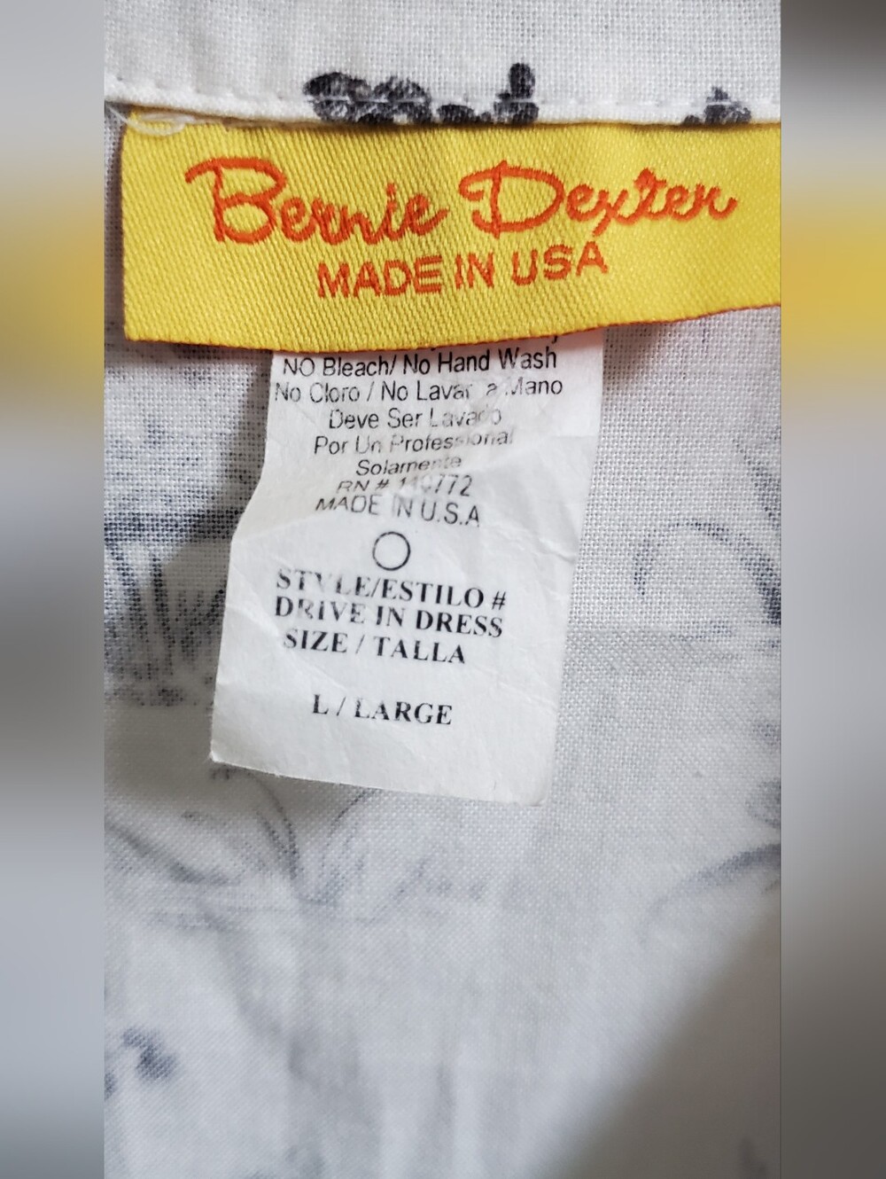 Bernie Dexter L Black And White Toile Dress - Picture 2 of 6